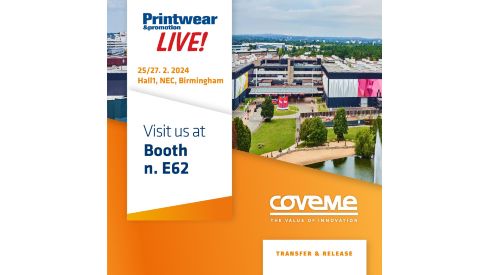 Coveme at Printwear and Promotion live 2024 in Birmingham