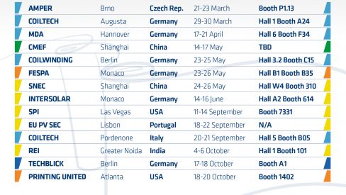 Coveme Tradeshows and Conferences 2023 